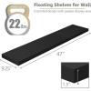 imageSorbus Floating Shelves for Wall  3 Long Floating Shelves for Bedroom Kitchen Living Room Bathroom Shelves Farmhouse Home Decor  48 x 9 Inch Wall Mounted Floating Shelves for Wall GrayBlack