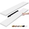 imageSorbus Floating Shelves for Wall  3 Long Floating Shelves for Bedroom Kitchen Living Room Bathroom Shelves Farmhouse Home Decor  48 x 9 Inch Wall Mounted Floating Shelves for Wall GrayWhite