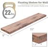 imageSorbus Floating Shelves for Wall  3 Long Floating Shelves for Bedroom Kitchen Living Room Bathroom Shelves Farmhouse Home Decor  48 x 9 Inch Wall Mounted Floating Shelves for Wall GrayMahogany