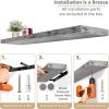 imageSorbus Floating Shelves for Wall  3 Long Floating Shelves for Bedroom Kitchen Living Room Bathroom Shelves Farmhouse Home Decor  48 x 9 Inch Wall Mounted Floating Shelves for Wall GrayGrey