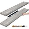 imageSorbus Floating Shelves for Wall  3 Long Floating Shelves for Bedroom Kitchen Living Room Bathroom Shelves Farmhouse Home Decor  48 x 9 Inch Wall Mounted Floating Shelves for Wall GrayGrey