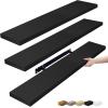 imageSorbus Floating Shelves for Wall  3 Long Floating Shelves for Bedroom Kitchen Living Room Bathroom Shelves Farmhouse Home Decor  48 x 9 Inch Wall Mounted Floating Shelves for Wall GrayBlack
