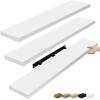 imageSorbus Floating Shelves for Wall  3 Long Floating Shelves for Bedroom Kitchen Living Room Bathroom Shelves Farmhouse Home Decor  48 x 9 Inch Wall Mounted Floating Shelves for Wall GrayWhite