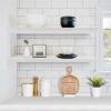 imageSorbus Floating Shelves for Wall  3 Long Floating Shelves for Bedroom Kitchen Living Room Bathroom Shelves Farmhouse Home Decor  48 x 9 Inch Wall Mounted Floating Shelves for Wall GrayWhite