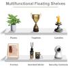 imageSorbus Floating Shelves for Wall  3 Long Floating Shelves for Bedroom Kitchen Living Room Bathroom Shelves Farmhouse Home Decor  48 x 9 Inch Wall Mounted Floating Shelves for Wall GrayWhite