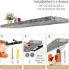 imageSorbus Floating Shelves for Wall  3 Long Floating Shelves for Bedroom Kitchen Living Room Bathroom Shelves Farmhouse Home Decor  48 x 9 Inch Wall Mounted Floating Shelves for Wall GrayGrey