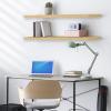 imageSorbus Floating Shelves for Wall  3 Long Floating Shelves for Bedroom Kitchen Living Room Bathroom Shelves Farmhouse Home Decor  48 x 9 Inch Wall Mounted Floating Shelves for Wall GrayMaple Wood