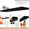 imageSorbus Floating Shelves for Wall  3 Long Floating Shelves for Bedroom Kitchen Living Room Bathroom Shelves Farmhouse Home Decor  48 x 9 Inch Wall Mounted Floating Shelves for Wall GrayBlack