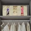 imageSorbus Foldable Storage Bag Organizers 3 Sections Great for Clothes Blankets Closets Bedrooms and More 2Pack GrayBeige