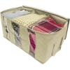 imageSorbus Foldable Storage Bag Organizers 3 Sections Great for Clothes Blankets Closets Bedrooms and More 2Pack GrayBeige