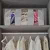 imageSorbus Foldable Storage Bag Organizers 3 Sections Great for Clothes Blankets Closets Bedrooms and More 2Pack GrayGray