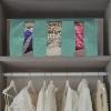 imageSorbus Foldable Storage Bag Organizers 3 Sections Great for Clothes Blankets Closets Bedrooms and More 2Pack GrayTeal