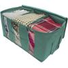 imageSorbus Foldable Storage Bag Organizers 3 Sections Great for Clothes Blankets Closets Bedrooms and More 2Pack GrayTeal