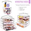 imageSorbus Makeup Organizer  4 Drawer Acrylic Make Up Organizers and Storage for Cosmetics Jewelry Beauty Supplies Clear Makeup Organizer for Vanity Girls Room College Dorm Counter BathroomSinksClear