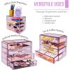 imageSorbus Makeup Organizer  4 Drawer Acrylic Make Up Organizers and Storage for Cosmetics Jewelry Beauty Supplies Clear Makeup Organizer for Vanity Girls Room College Dorm Counter Bathroom SinkPurple