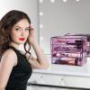 imageSorbus Makeup Organizer  4 Drawer Acrylic Make Up Organizers and Storage for Cosmetics Jewelry Beauty Supplies Clear Makeup Organizer for Vanity Girls Room College Dorm Counter BathroomSinksPurple