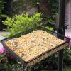 imageSorbus Metal Bird Feeding Station  7ft Tall Pole with 4 Ground Stake Prongs ampamp Hangers Bird Bath Mesh Food Tray for Wild Birds ampamp Garden Decor4Prong Stake