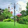 imageSorbus Metal Bird Feeding Station  7ft Tall Pole with 4 Ground Stake Prongs ampamp Hangers Bird Bath Mesh Food Tray for Wild Birds ampamp Garden Decor2Prong Stake