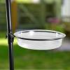 imageSorbus Metal Bird Feeding Station  7ft Tall Pole with 4 Ground Stake Prongs ampamp Hangers Bird Bath Mesh Food Tray for Wild Birds ampamp Garden Decor4Prong Stake
