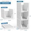 imageSorbus Shelf Organizer  Closet Shelf Organizer for Clothes Closet Bathroom Kitchen Garage  Plastic Stackable Shelf Organizer Baskets  Open Front Design Under Shelf Organizer3 XL