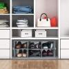 imageSorbus Shoe Organizer Bin 6 Section Cubby Shoe Shelves Foldable Portable Detachable Closet Organizer Storage for Home Organization