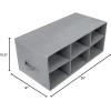 imageSorbus Shoe Organizer Bin 6 Section Cubby Shoe Shelves Foldable Portable Detachable Closet Organizer Storage for Home Organization