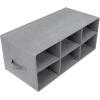 imageSorbus Shoe Organizer Bin 6 Section Cubby Shoe Shelves Foldable Portable Detachable Closet Organizer Storage for Home Organization