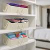 imageSorbus Storage Bins 3Pack Fabric Storage Baskets Foldable Closet Organizer Trapezoid Storage Box GreyTrapezoid Bin  Beige