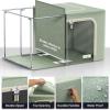 imageSorbus Storage Bins with Divided Interior  Large Stackable ampamp Foldable Organizer Containers with Metal Frame Oxford Fabric Large Window ampamp Carry Handles  Organization for Bedroom Linens ampamp ClothesTeal