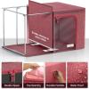 imageSorbus Storage Bins with Divided Interior  Large Stackable ampamp Foldable Organizer Containers with Metal Frame Oxford Fabric Large Window ampamp Carry Handles  Organization for Bedroom Linens ampamp ClothesPink