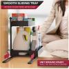 imageSorbus Under Sink Organizer with Sliding Tracks and Adhesive Tape  2Tier PullOut Storage Rack for Kitchen and Bathroom  No Drill Under Sink Organization Storage Cabinet ShelfBlack