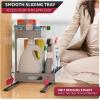 imageSorbus Under Sink Organizer with Sliding Tracks and Adhesive Tape  2Tier PullOut Storage Rack for Kitchen and Bathroom  No Drill Under Sink Organization Storage Cabinet ShelfSilver