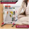 imageSorbus Under Sink Organizer with Sliding Tracks and Adhesive Tape  2Tier PullOut Storage Rack for Kitchen and Bathroom  No Drill Under Sink Organization Storage Cabinet ShelfWhite