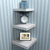 imageSorbus Wall Mount Corner Shelves Square Hanging Wall Shelves Decoration Perfect Trophy Display Photo Frames Home Dcor Set of 3 3Piece Square Set  WhiteWhite