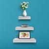 imageSorbus Wall Mount Corner Shelves Square Hanging Wall Shelves Decoration Perfect Trophy Display Photo Frames Home Dcor Set of 3 3Piece Square Set  WhiteWhite