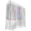imageSorbus Cover for Garment Rack 2 Pack 6 Ft Transparent Clothes Rack Cover Garment Coat Hanger Protector Dustproof Waterproof Clothing Storage Cover for Dresses Suits Coats Rack Not Included1 Pack