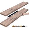 imageSorbus Floating Shelves for Wall  3 Long Floating Shelves for Bedroom Kitchen Living Room Bathroom Shelves Farmhouse Home Decor  48 x 9 Inch Wall Mounted Floating Shelves for Wall GrayMahogany