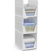 imageSorbus Shelf Organizer  Closet Shelf Organizer for Clothes Closet Bathroom Kitchen Garage  Plastic Stackable Shelf Organizer Baskets  Open Front Design Under Shelf Organizer3 XL