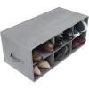 imageSorbus Shoe Organizer Bin 6 Section Cubby Shoe Shelves Foldable Portable Detachable Closet Organizer Storage for Home Organization