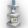 imageSorbus Wall Mount Corner Shelves Square Hanging Wall Shelves Decoration Perfect Trophy Display Photo Frames Home Dcor Set of 3 3Piece Square Set  WhiteWhite