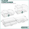 imageSorbus Acrylic Storage Containers  5 Pack Stackable Storage Bins Set for Bathroom Organization  Clear Acrylic Drawer Organizers  Makeup Case PullOut Drawers 76 and 44 Tall and 121 Wide5 Pack  Complete Set