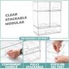 imageSorbus Acrylic Storage Containers  5 Pack Stackable Storage Bins Set for Bathroom Organization  Clear Acrylic Drawer Organizers  Makeup Case PullOut Drawers 76 and 44 Tall and 121 Wide5 Pack  Complete Set