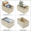 imageSorbus Unfinished Wood Crates  Organizer Bins Wooden Box for Pantry Closet Arts ampamp Crafts Cabinet Organizers Containers 4 Pack2 Pack