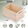 imageSorbus Unfinished Wood Crates  Organizer Bins Wooden Box for Pantry Closet Arts ampamp Crafts Cabinet Organizers Containers 4 Pack2 Pack