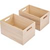imageSorbus Unfinished Wood Crates  Organizer Bins Wooden Box for Pantry Closet Arts ampamp Crafts Cabinet Organizers Containers 4 Pack2 Pack