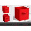 imageSorbus Foldable Storage Cubes  6 Pack 11 Inch Sage Green Fabric Foldable Storage and Organization Versatile Use Collapsible Storage Lightweight and DurableRed