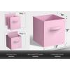 imageSorbus Foldable Storage Cubes  6 Pack 11 Inch Sage Green Fabric Foldable Storage and Organization Versatile Use Collapsible Storage Lightweight and DurablePastel Pink