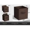 imageSorbus Foldable Storage Cubes  6 Pack 11 Inch Sage Green Fabric Foldable Storage and Organization Versatile Use Collapsible Storage Lightweight and DurableChocolate