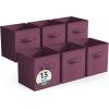 imageSorbus Foldable Storage Cubes  6 Pack 11 Inch Sage Green Fabric Foldable Storage and Organization Versatile Use Collapsible Storage Lightweight and DurablePurple