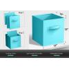 imageSorbus Foldable Storage Cubes  6 Pack 11 Inch Sage Green Fabric Foldable Storage and Organization Versatile Use Collapsible Storage Lightweight and DurableAqua